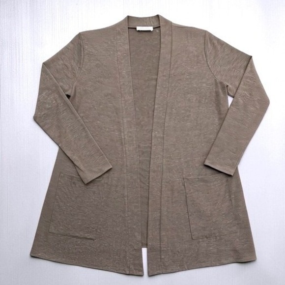 Zenana Outfitters Sweaters - Zenana Womens 2X Long Cardigan Front Pockets Heathered Charcoal RC-1443XBA